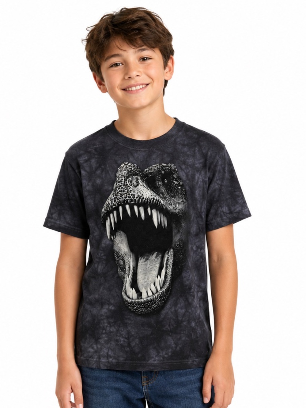 The Mountain T-Rex Dinosaur Tie Dye Graphic Tee Youth Medium Drumheller Alberta